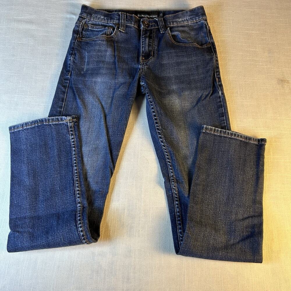 RSO New York Slim Straight Denim 29x32 (29x30.5) Jeans‎ Medium Blue - Picture 3 of 12